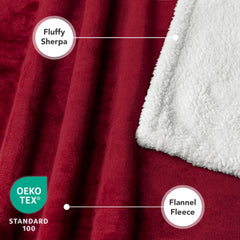 PetAmi dog blanket maroon 40x60 on bed adds cozy cushioning for naps.