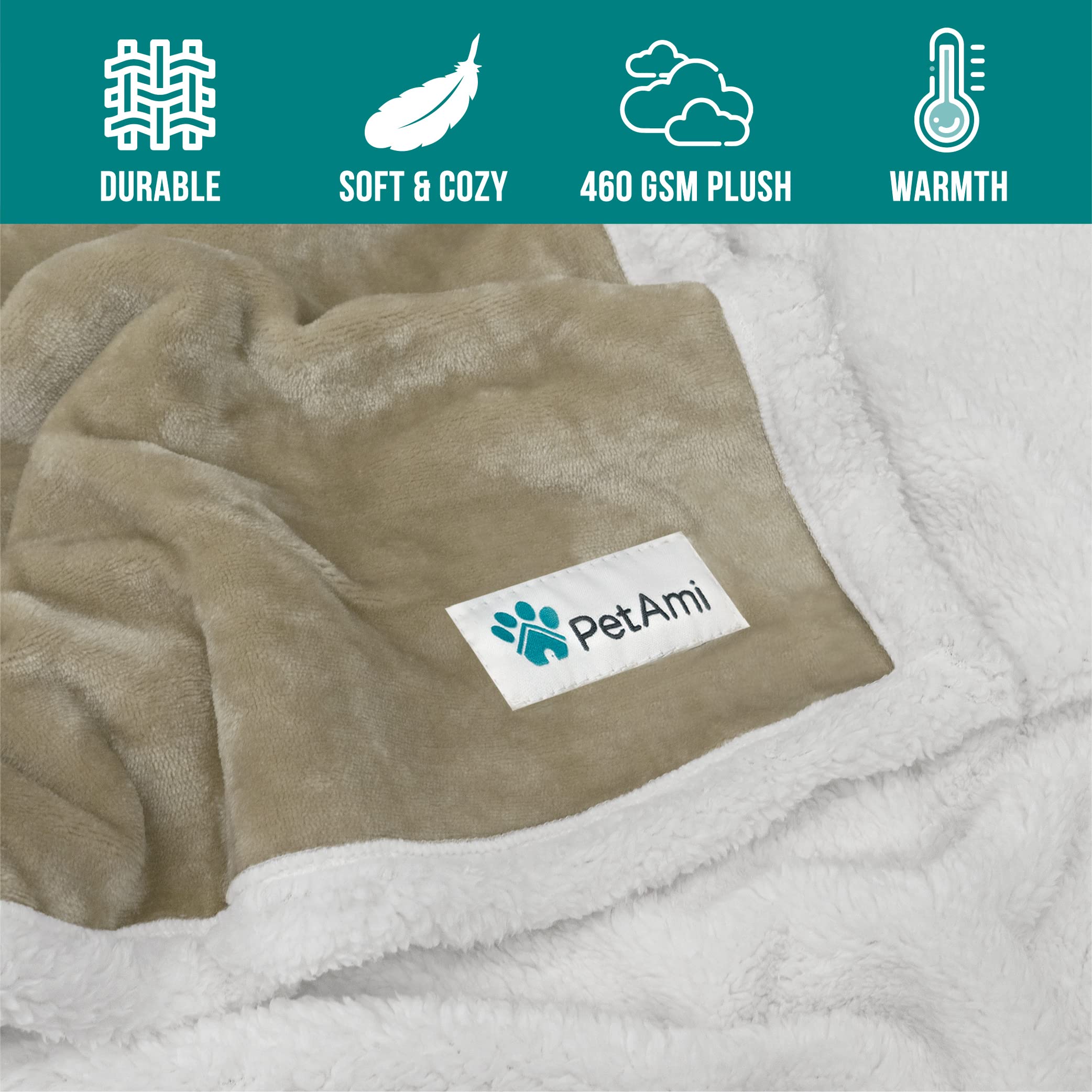 PetAmi dog blanket puppy-kitten use scene on bed