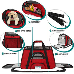 PetAmi dog carrier with safety buckles for secure travel