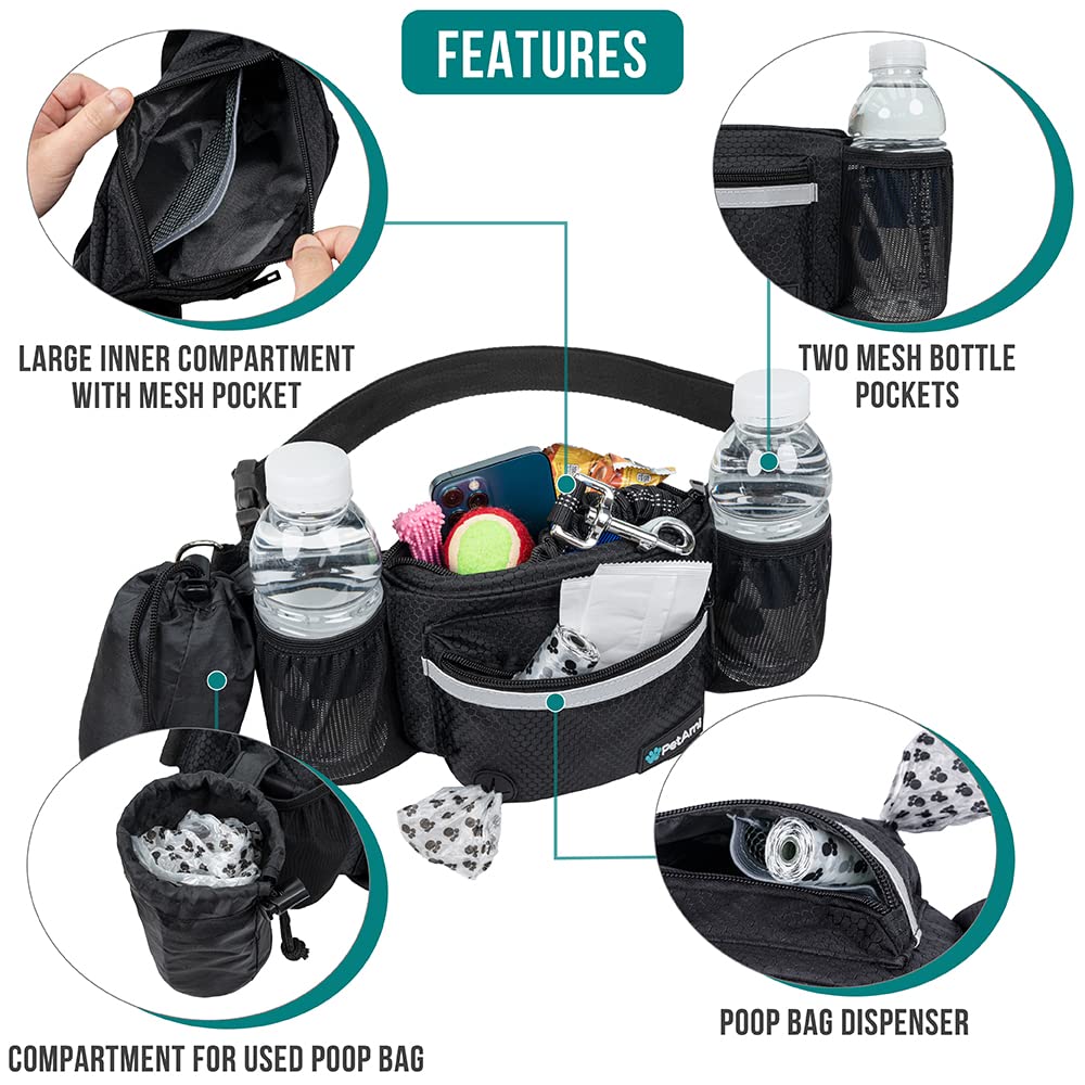 PetAmi fanny pack water bottle holder keeps drinks accessible.