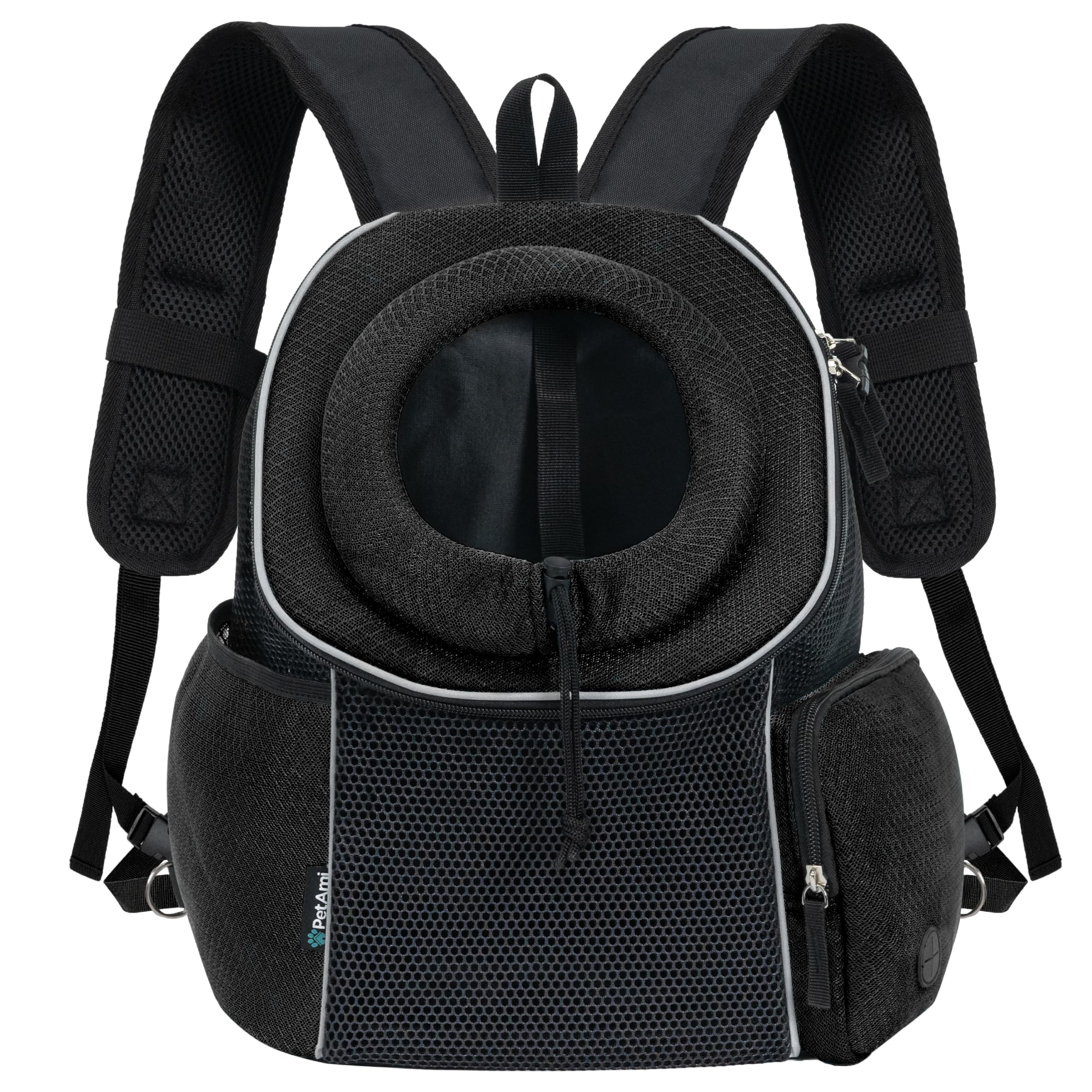 PetAmi front carrier with poop bag dispenser pocket for easy outdoor trips