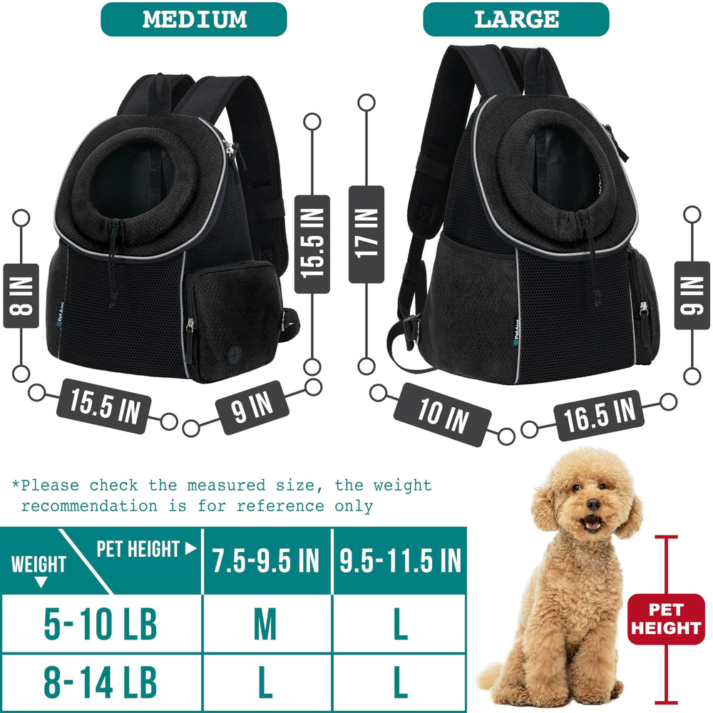 PetAmi dog front carrier showing reflective trim for safer evening adventures