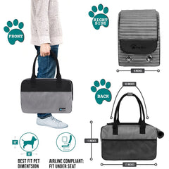 PetAmi dog purse carrier airflow mesh for comfortable ventilation during travel.