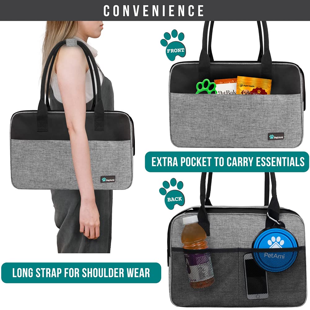 PetAmi carrier includes collapsible silicone bowl for hydration