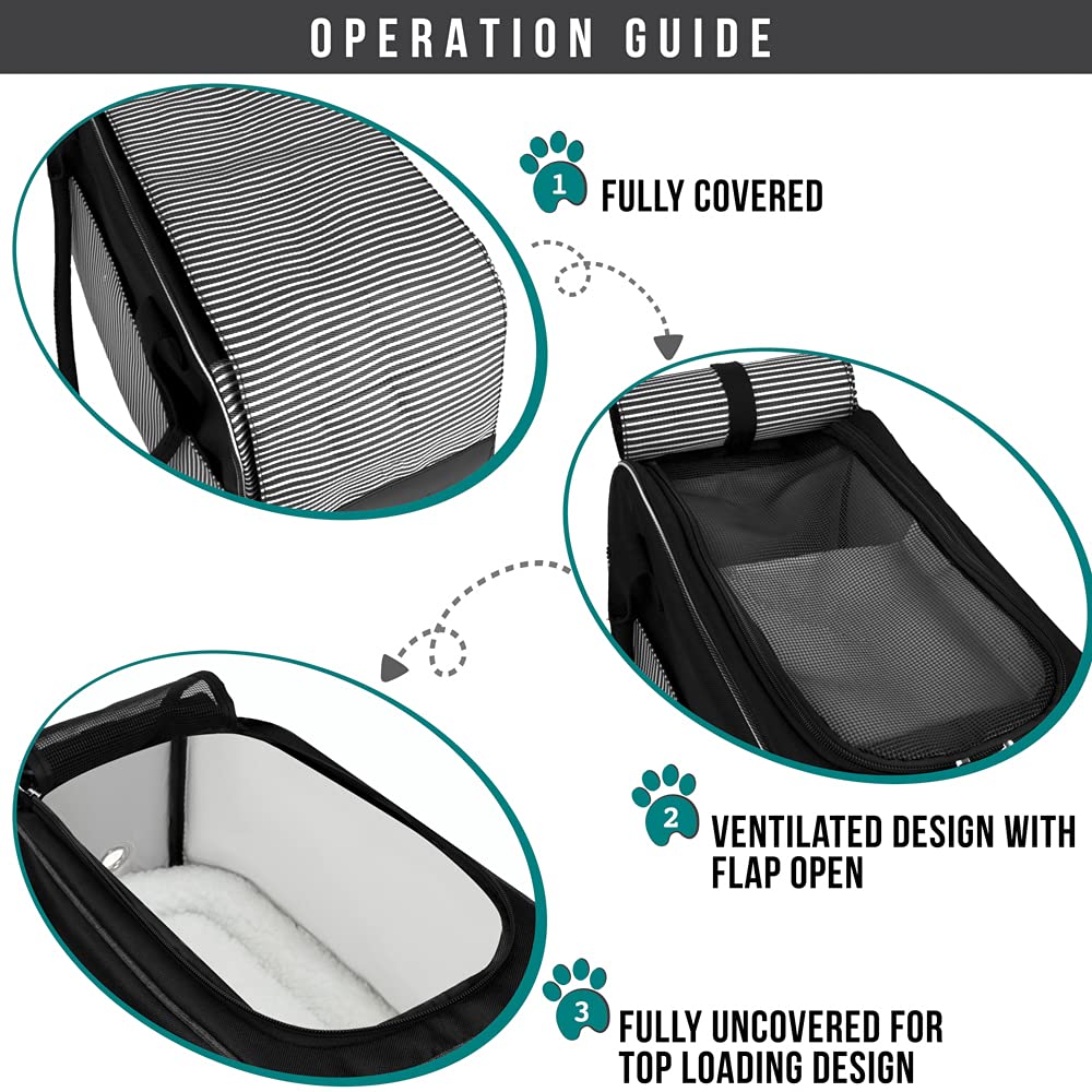 PetAmi dog purse carrier with removable sherpa bed for cozy naps.