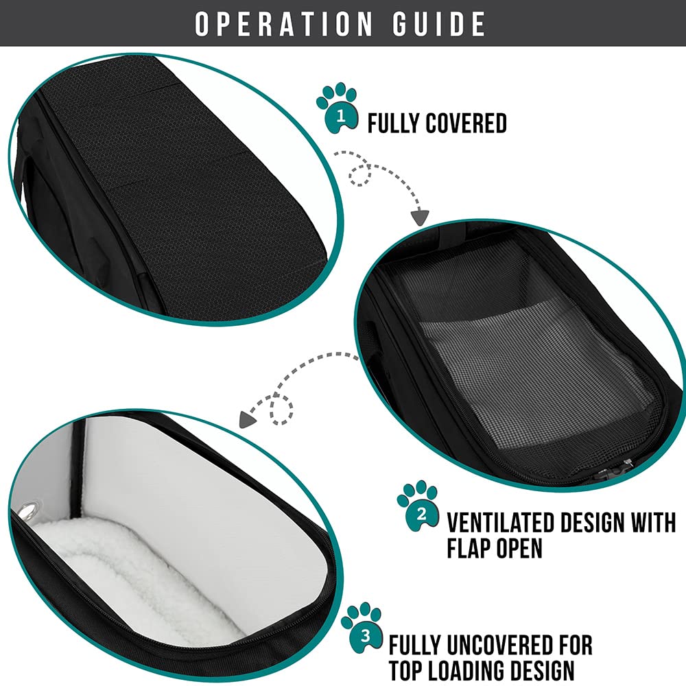 PetAmi dog purse carrier ventilated mesh panel promotes fresh airflow during warm days.