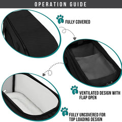 PetAmi dog purse carrier ventilated mesh panel promotes fresh airflow during warm days.