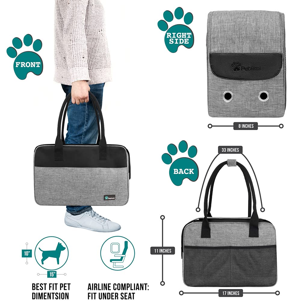 PetAmi dog purse carrier with ventilated mesh for airflow