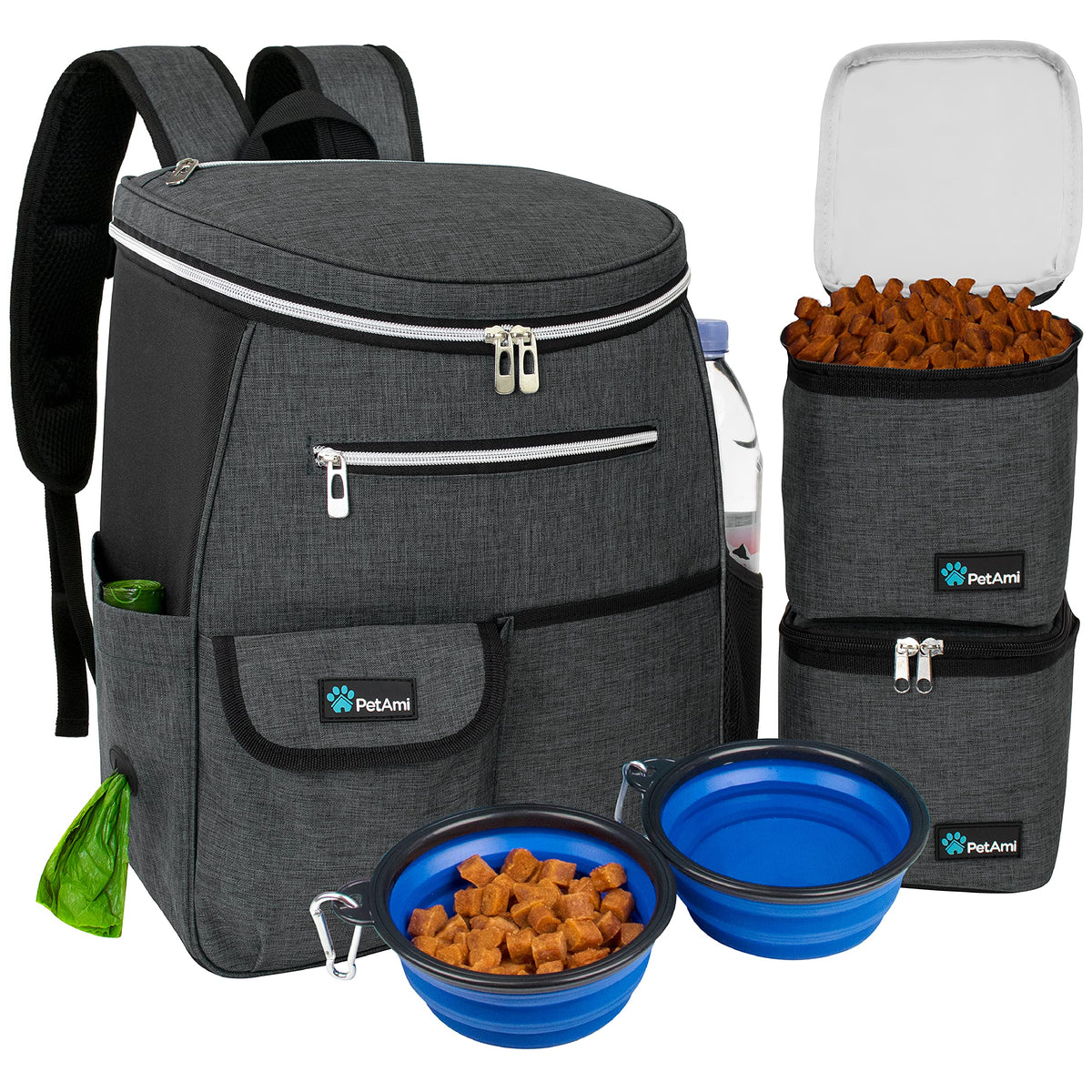 PetAmi dog travel bag backpack under-seat design enables easy airline travel.