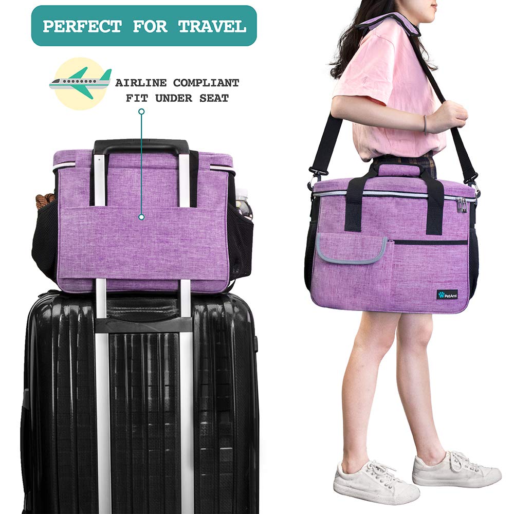 PetAmi Dog Travel Bag collapsible bowls highlighting compact hydration options on adventures