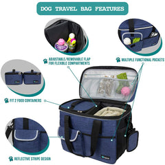 PetAmi Dog Travel Bag collapsible bowls for on-the-go hydration.