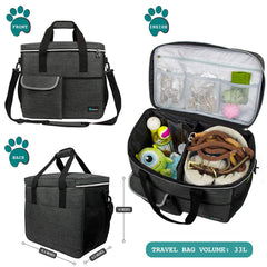 PetAmi dog travel bag food containers and collapsible bowls for on-the-go meals