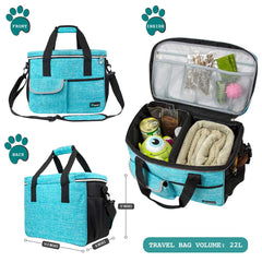 PetAmi Dog Travel Bag food containers in action for easy on-the-go meals.