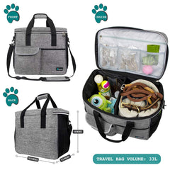 PetAmi dog travel bag with food containers ready for on-the-go meals.