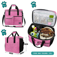 PetAmi dog travel bag food containers for convenient meals during travel.