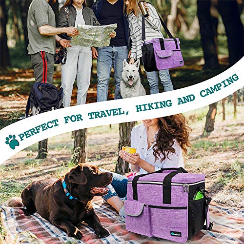 PetAmi dog travel bag interior compartments help organize kibble, toys, and treats.