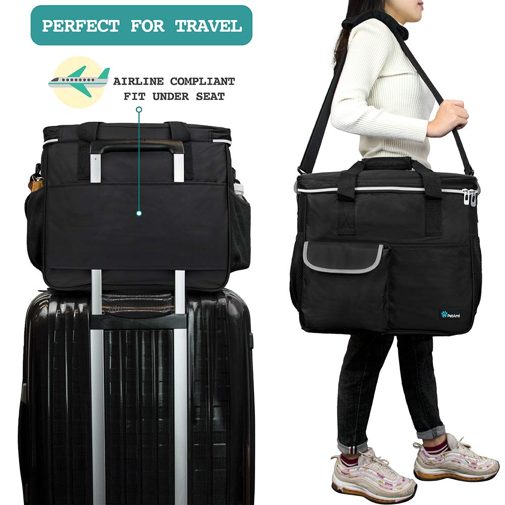 PetAmi large-capacity bag holding treats, leashes, and essentials for trips