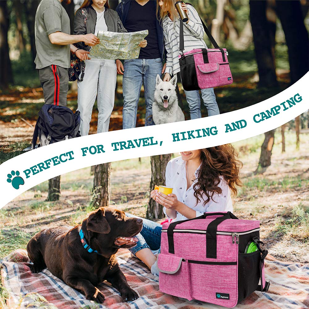 PetAmi dog travel bag leakproof inner lining prevents spills.