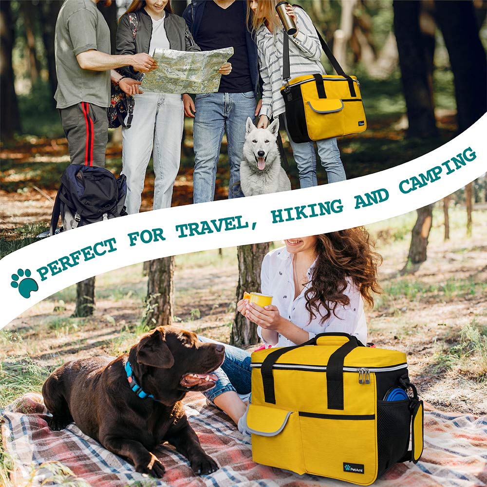 PetAmi travel bag designed for camping and hiking with sturdy pockets.