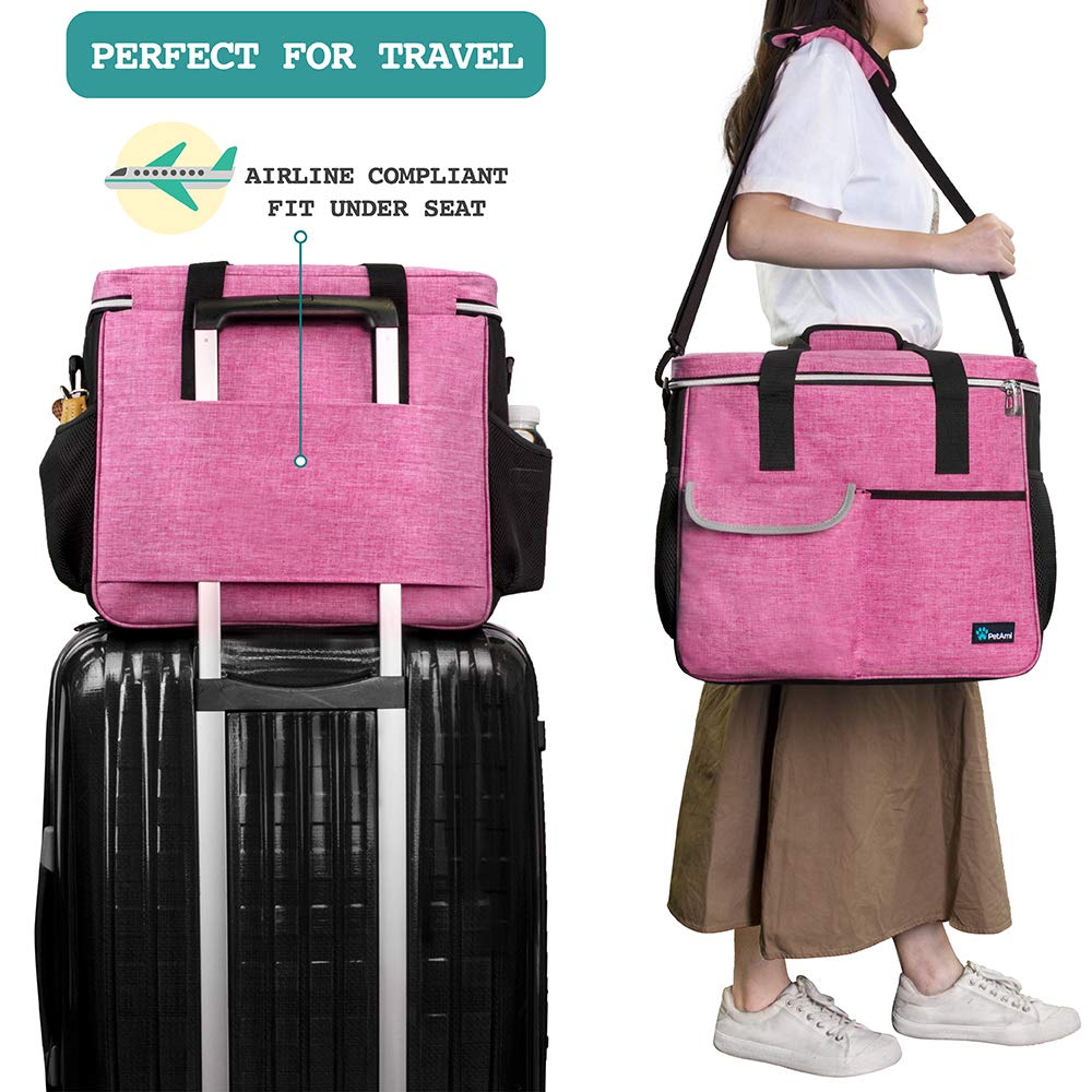 PetAmi dog travel bag water-repellent fabric keeps gear dry.