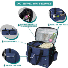 PetAmi Dog Travel Bag fabric is water-repellent for outdoor adventures.