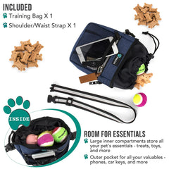 PetAmi Dog Treat Pouch open compartment shows spacious main storage