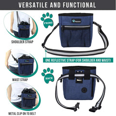 PetAmi Dog Treat Pouch with poop bag dispenser enables quick bag access