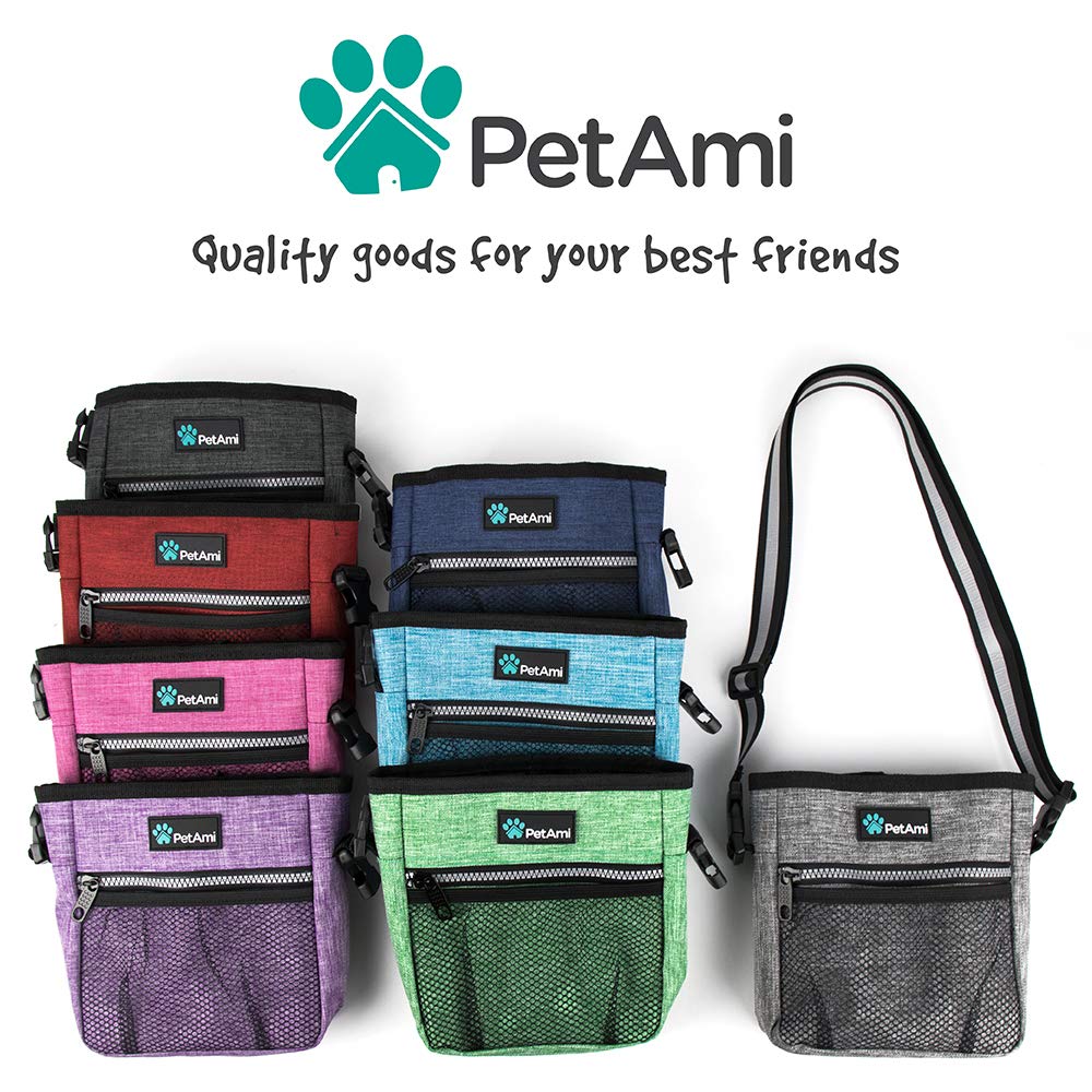 PetAmi Dog Treat Pouch reflective strap enhances night safety