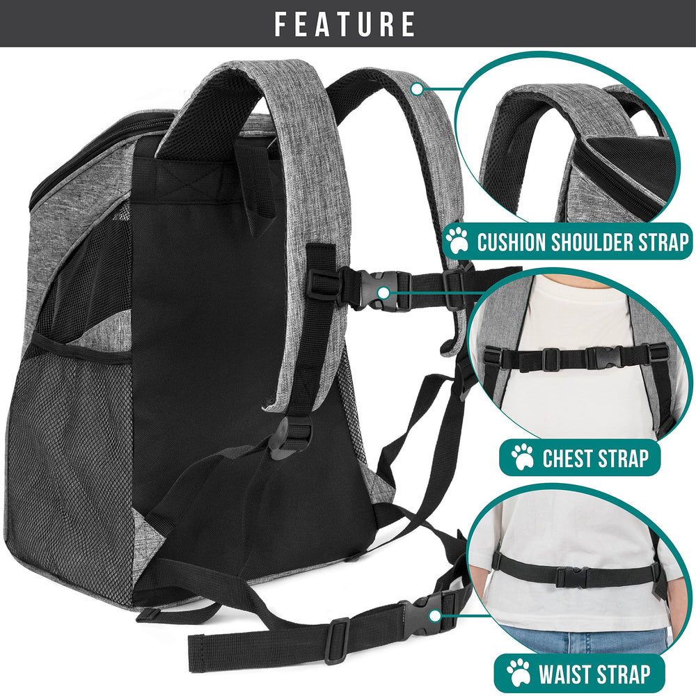 PetAmi dual-zip safety strap keeps pets secure inside