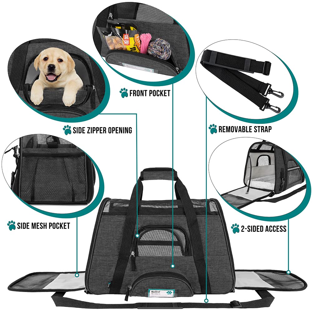PetAmi durable 6000D polyester construction enhances long-lasting pet travel gear.