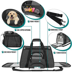 PetAmi durable 6000D polyester construction enhances long-lasting pet travel gear.