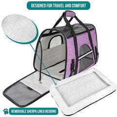 PetAmi durable 6000D polyester carrier for long-lasting pet travel gear