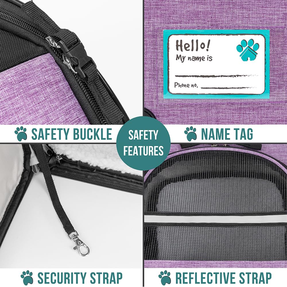 PetAmi durable 600D polyester structure reinforcing carrier stability