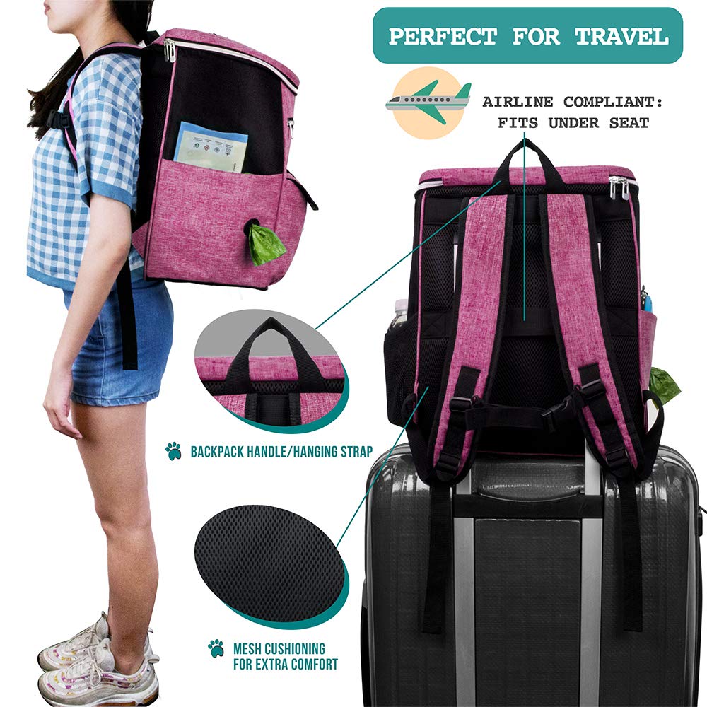 PetAmi durable dog travel bag features water-repellent material and leak-proof lining.