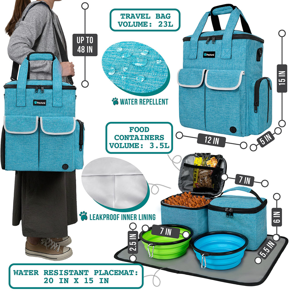 PetAmi food storage container 3L keeps dog meals fresh on travels.