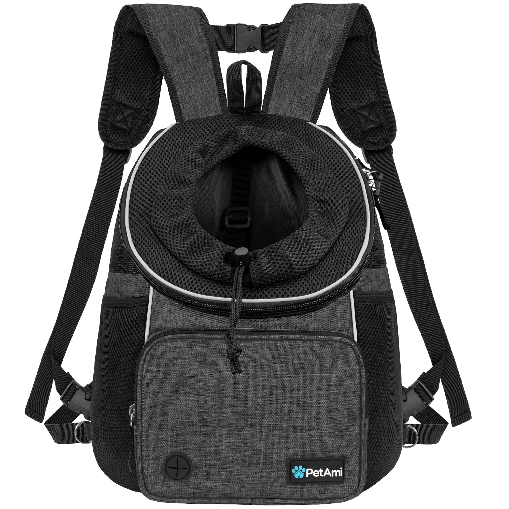 PetAmi front carrier dog strap keeps pet secure for hands-free adventures
