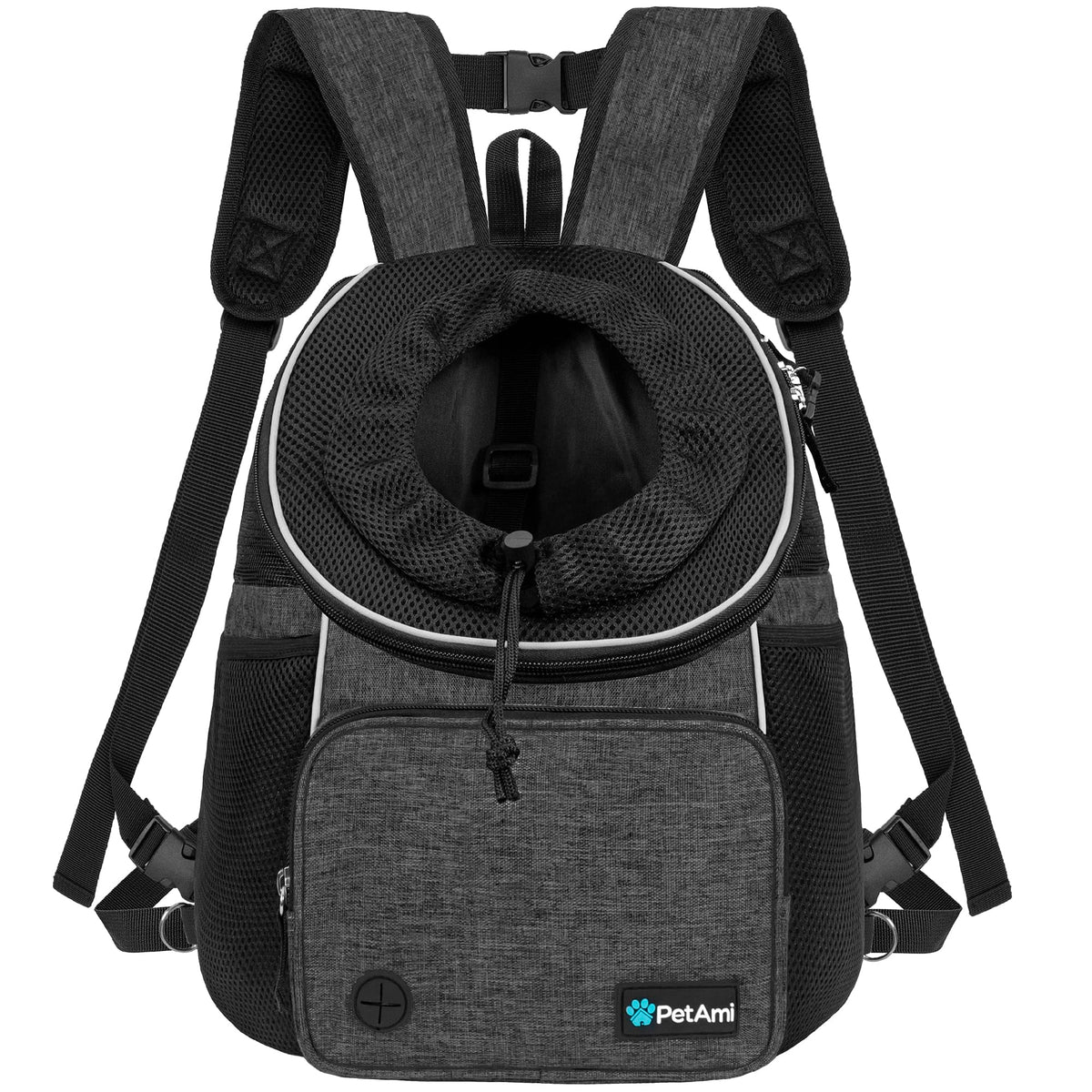 PetAmi front carrier dog strap keeps pet secure for hands-free adventures
