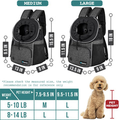 PetAmi front carrier ventilated mesh panels promote airflow