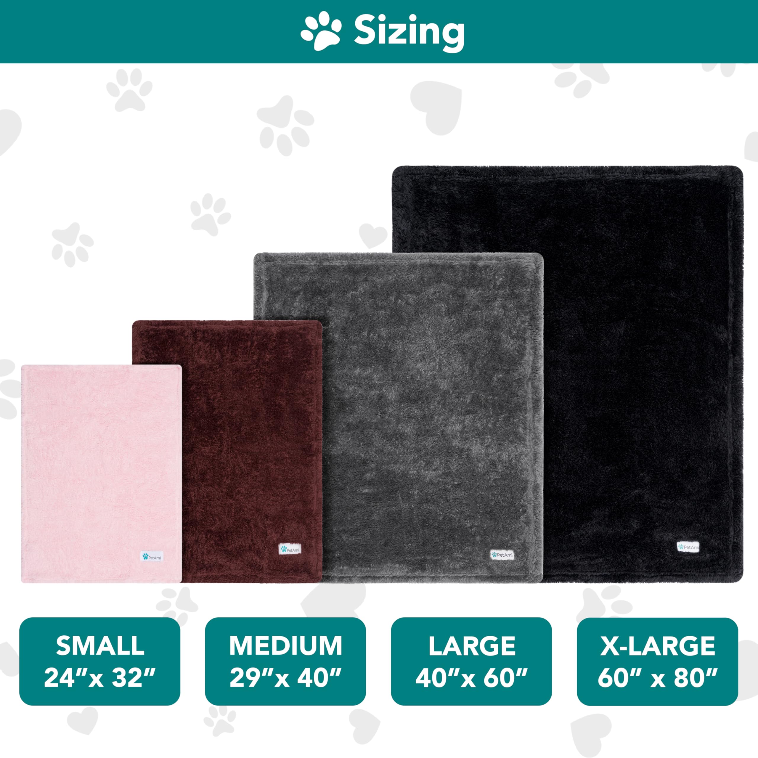 PetAmi large dog 60x80 blanket covers a bed well.