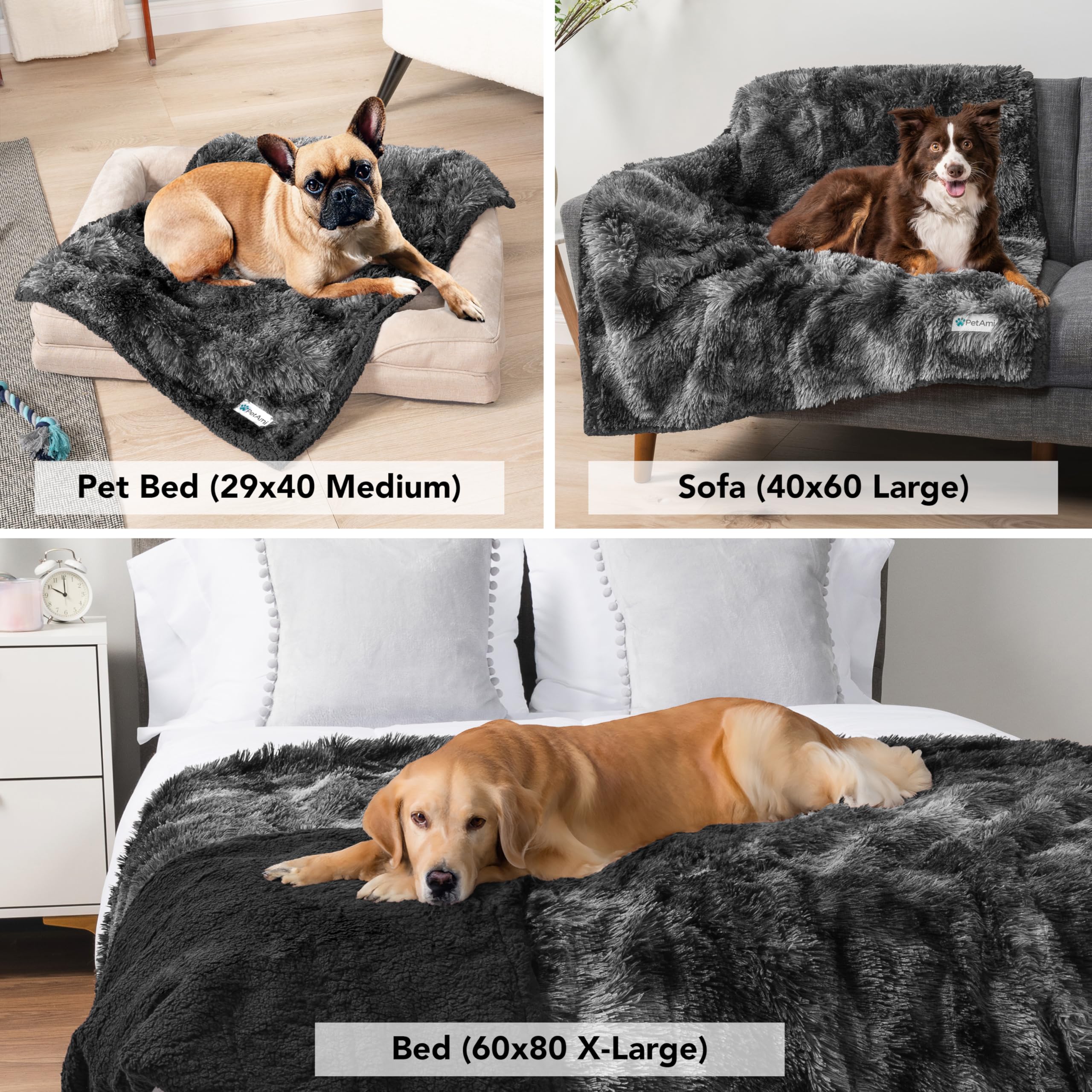 PetAmi large-dog blanket 80x60 inches ideal for big breeds.
