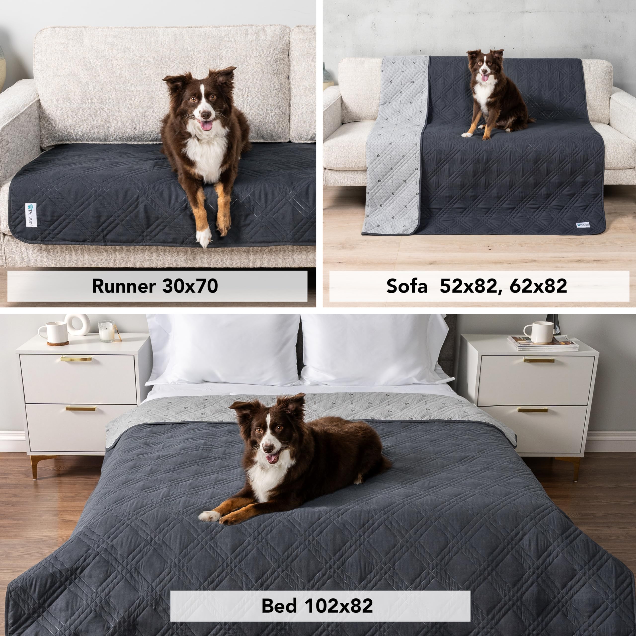 PetAmi leakproof interior layer protects beds and sofas from liquid penetration.