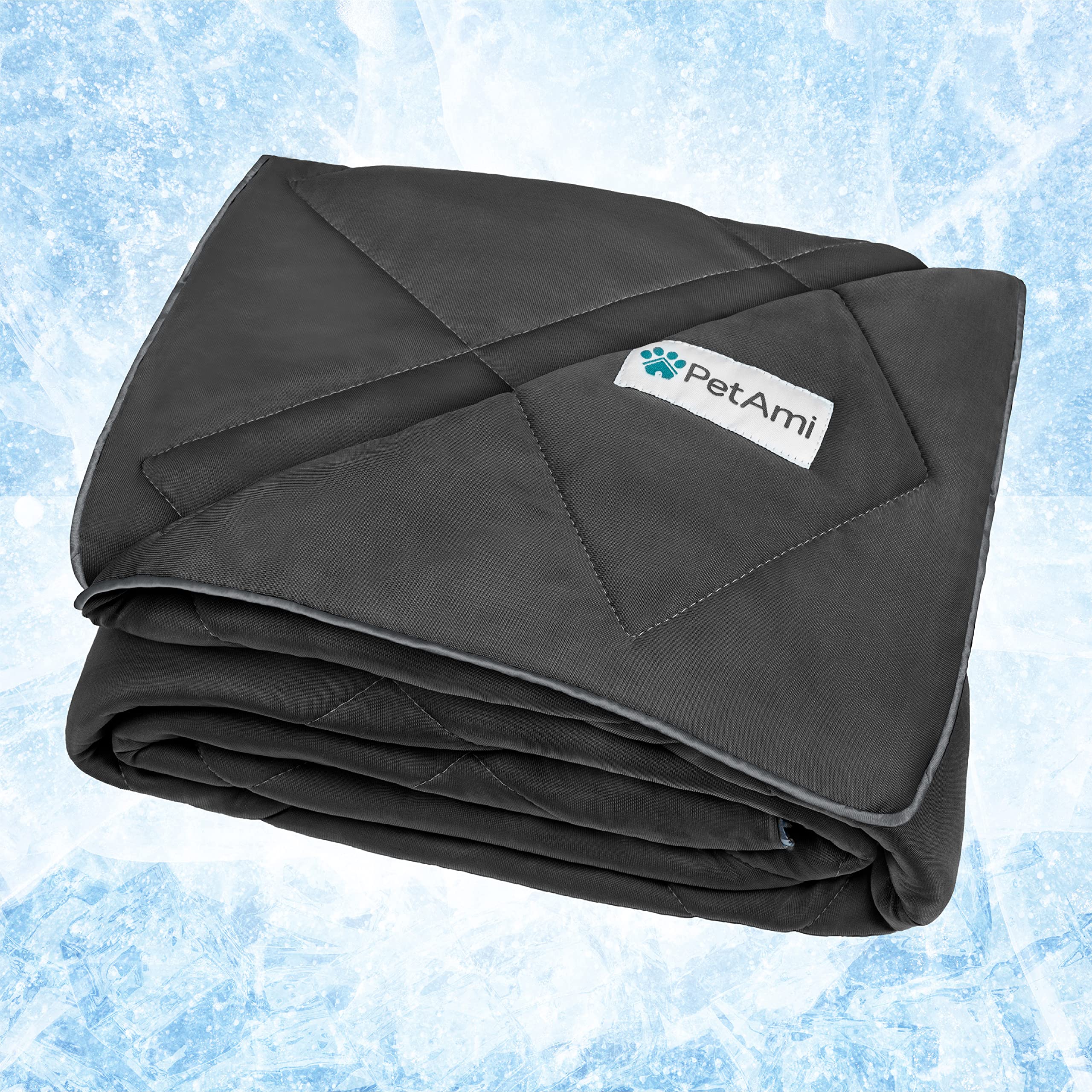 PetAmi machine-washable grey blanket, easy care for busy homes