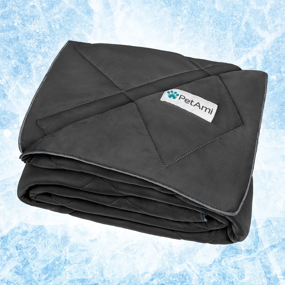 PetAmi machine-washable grey blanket, easy care for busy homes