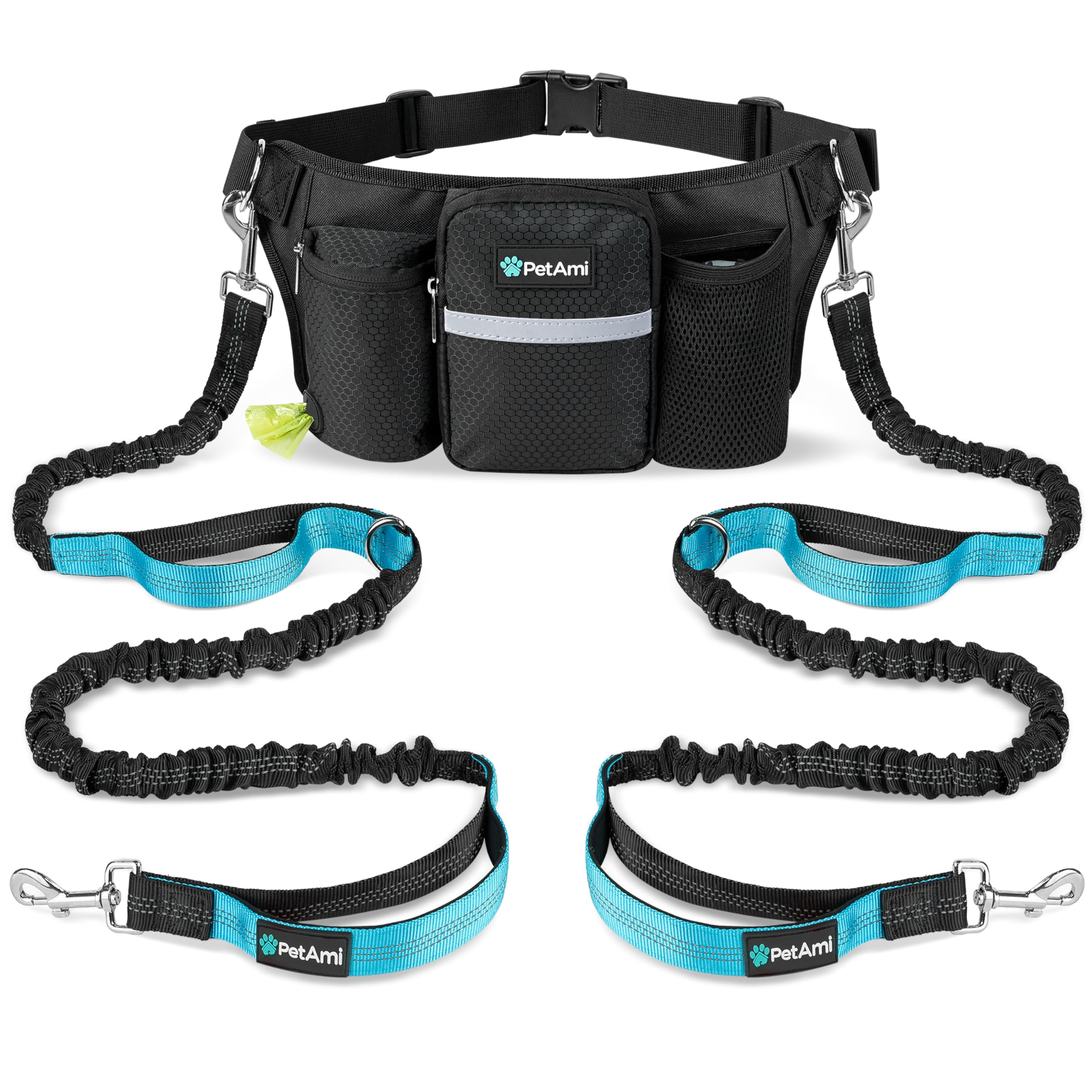 PetAmi versatile design supports running, biking, hiking with your dog.