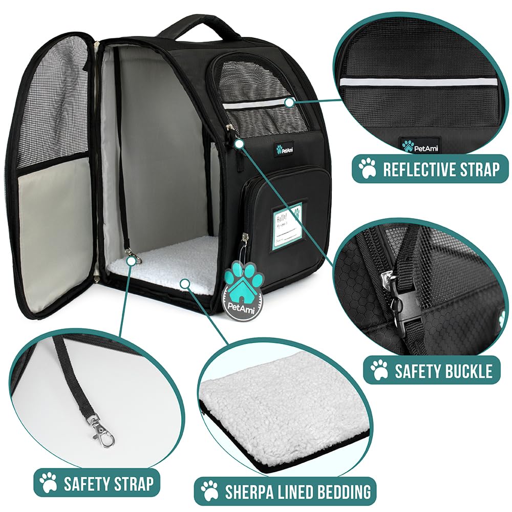 PetAmi padded-back-strap design adds comfort for long hikes and daily walks.