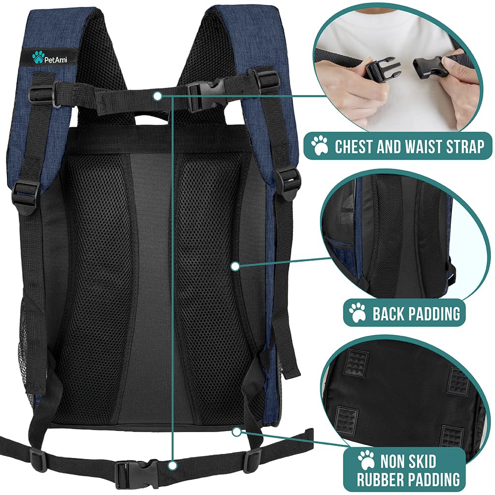 PetAmi padded straps reduce shoulder strain for comfortable, hands-free adventures.