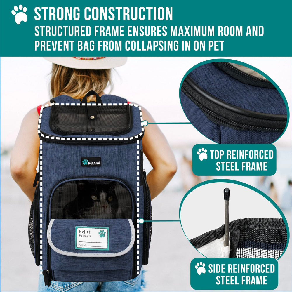 PetAmi padded straps help you carry with less strain during walks and flights