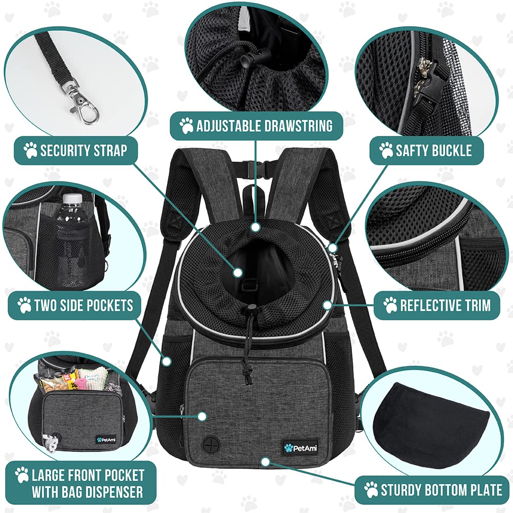 PetAmi padded-shoulder-straps emphasize comfort during long hikes and trips.