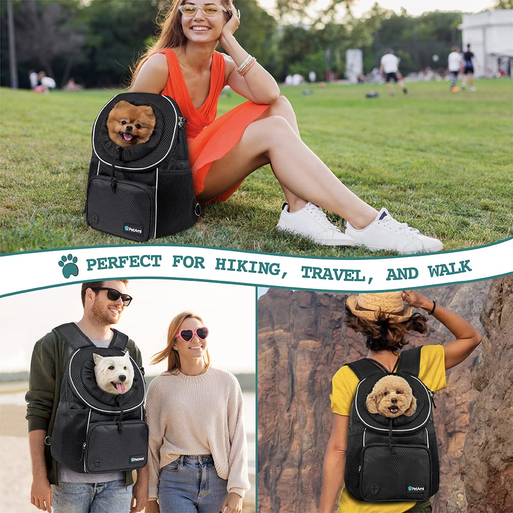 PetAmi padded-shoulder-straps; reduces shoulder strain on long trips.