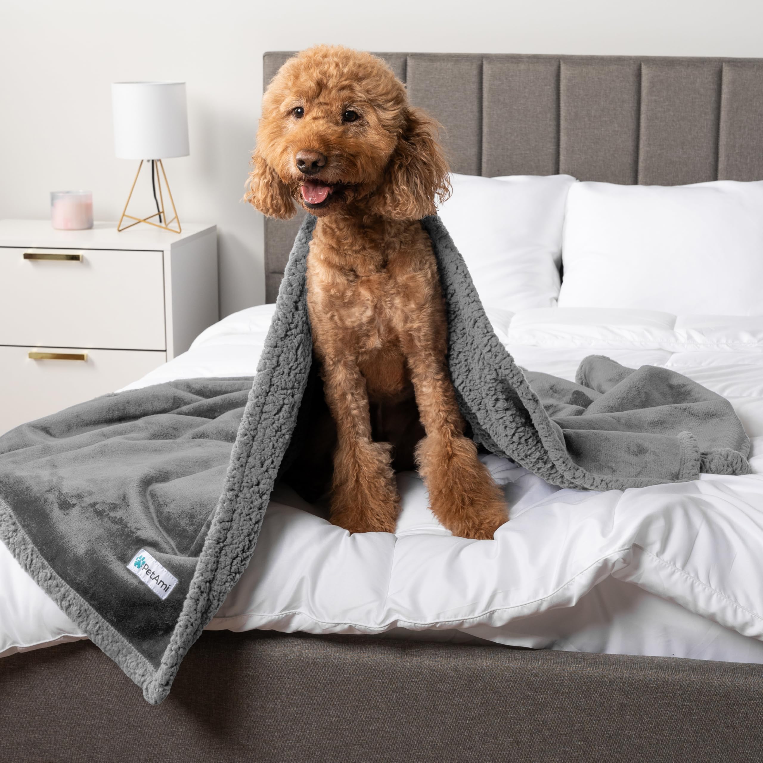 PetAmi plaid warmth blanket adds cozy styling to living spaces.
